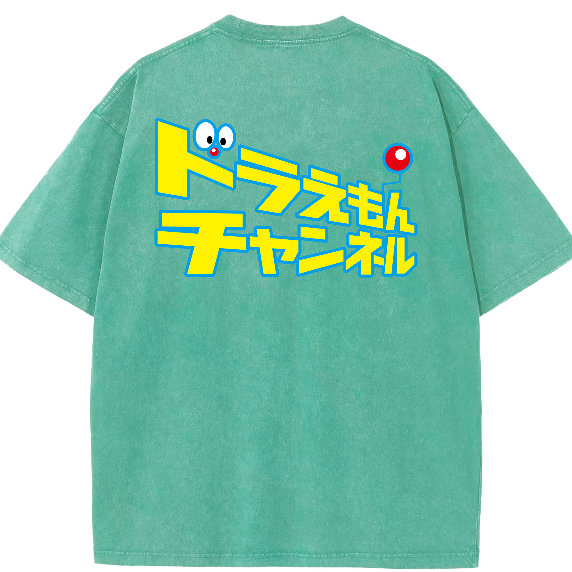 （画像用） ドラえもん Doraemon 綿100% ヴィンテージ風 半袖Tシャツ（背面プリント）